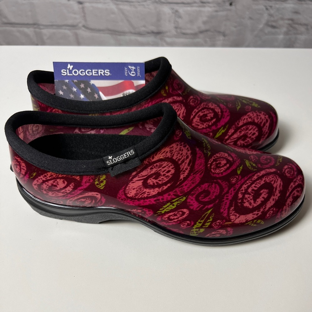 NEW Sloggers Rose Swirl Waterproof Garden & Rain Shoes